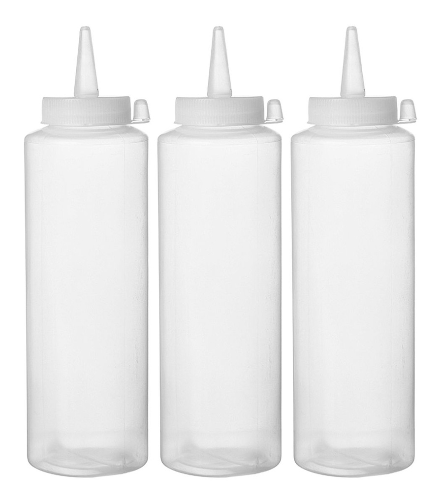 [BM-HENDI-557853] Dozatorių buteliukų komplektas, HENDI, 0,35L, Skaidri, 3 pcs., ⌀55x(H)205mm
