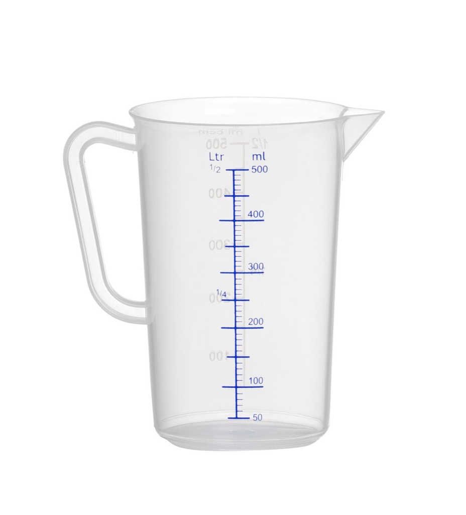 [BM-HENDI-567104] Matavimo ąsotis polipropileninis, HENDI, Kitchen Line, 0,5L, ⌀90x(H)140mm