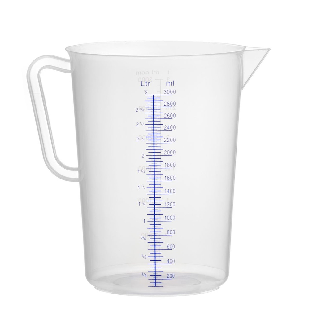 [BM-HENDI-567401] Matavimo ąsotis polipropileninis, HENDI, Kitchen Line, 3L, ⌀160x(H)240mm