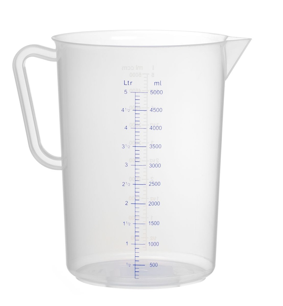[BM-HENDI-567500] Matavimo ąsotis polipropileninis, HENDI, Kitchen Line, 5L, ⌀190x(H)270mm