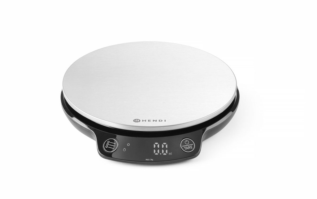 [BM-HENDI-580011] Virtuvinės svarstyklės 3 kg, HENDI, 165x180x(H)31mm