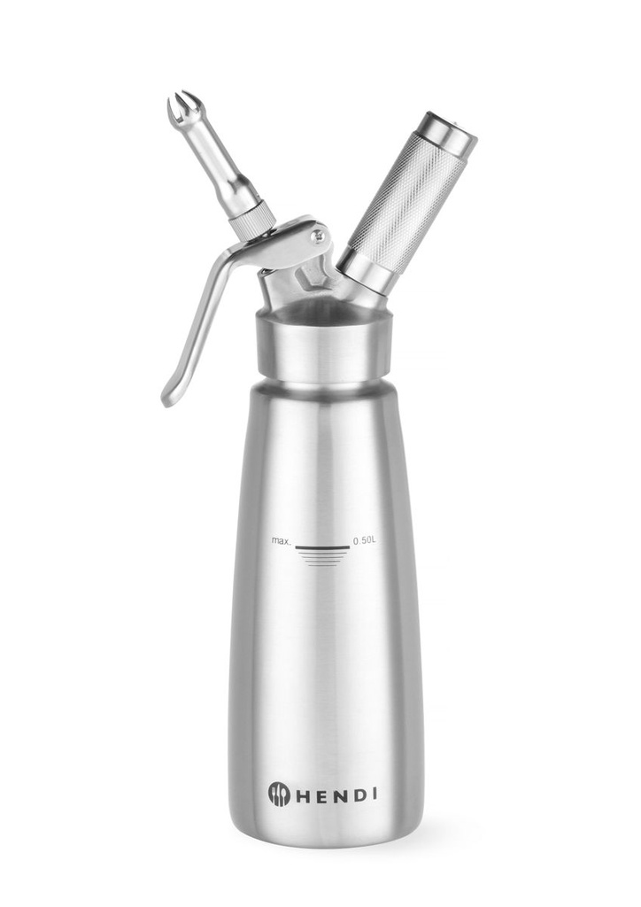 [BM-HENDI-588017] Grietinėlės plaktuvas (sifonas), HENDI, Profi Line, 0,5L, ⌀85x(H)235mm