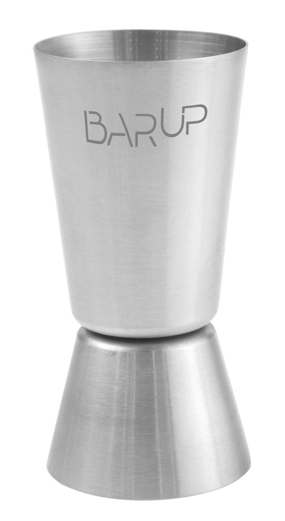 [BM-HENDI-597057] Matuoklis 20/40 ml, BarUp, Sidabrinė, ⌀40x(H)80mm, Apvalus