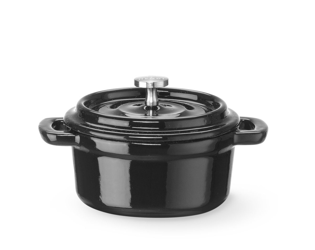 [BM-HENDI-626894] Ketaus troškintuvas emaliuotas, HENDI, 0,27L, Juoda, 130x100x(H)48mm, Apvalus
