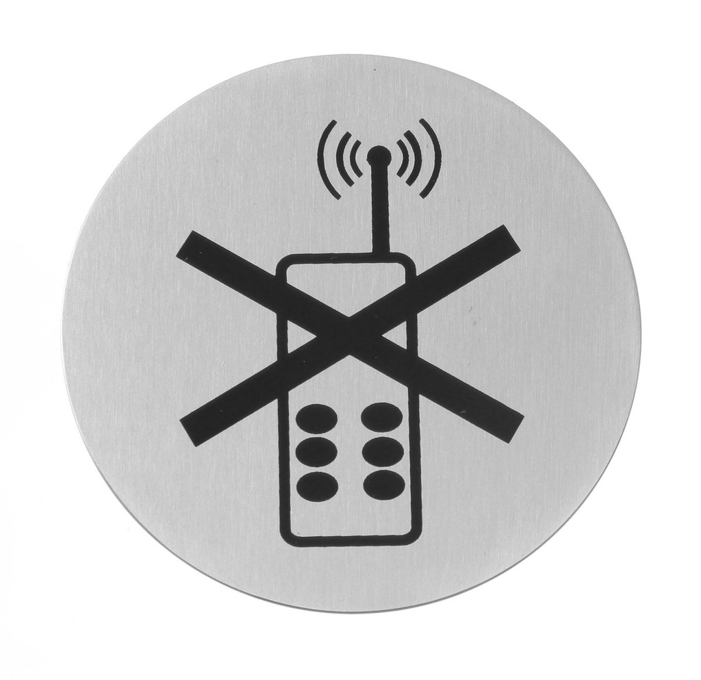 [BM-HENDI-663653] Durų ženklai, HENDI, Išjunkite mobiliuosius telefonus, ⌀75mm
