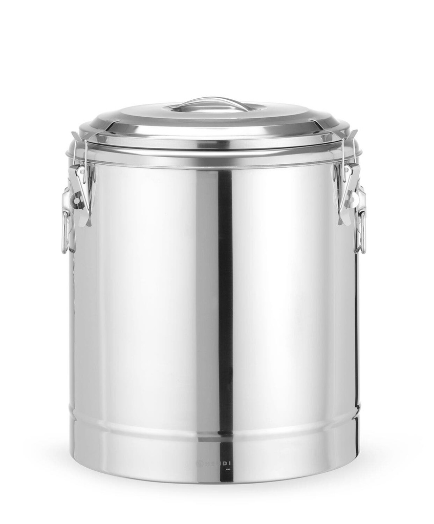 [BM-HENDI-710258] Izoliuotas nešiojamas indas, HENDI, Kitchen Line, 36L, Sidabrinė, ⌀400x(H)500mm