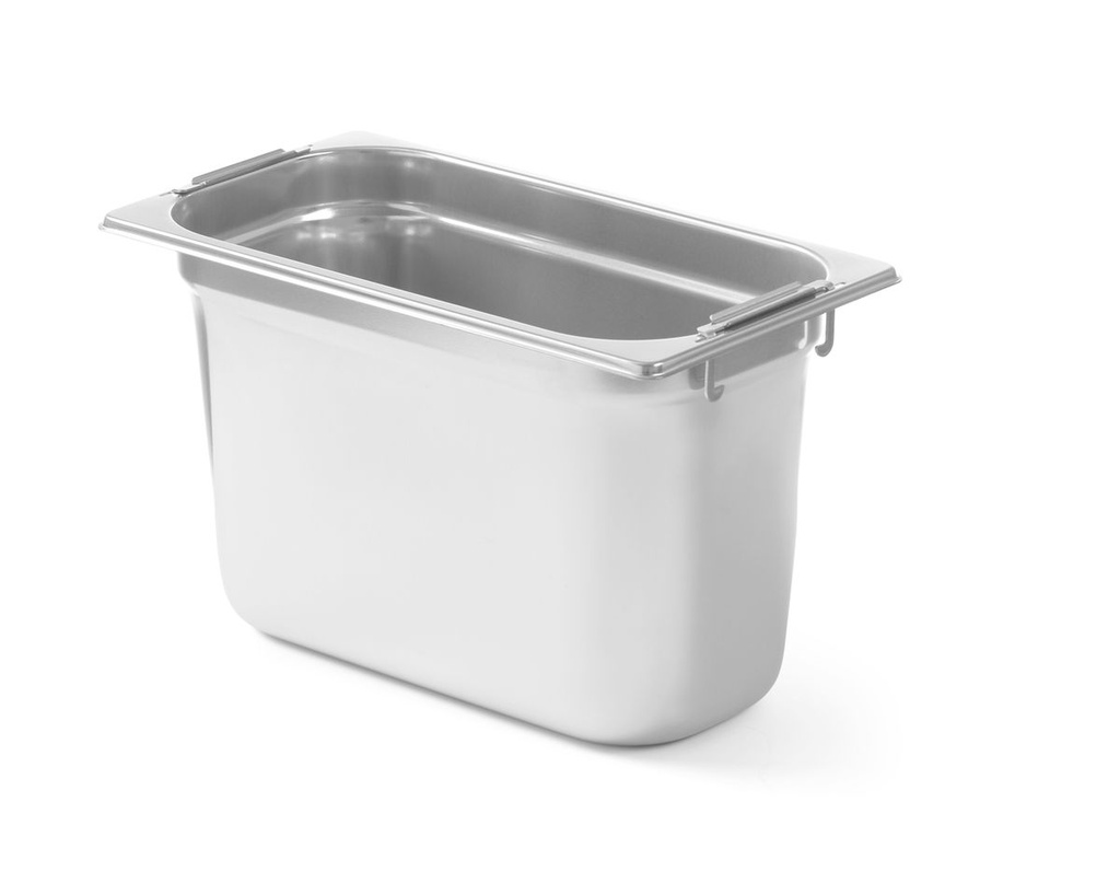 GN indas su nuleidžiamomis rankenomis, HENDI, Profi Line, GN 1/3, 3,9L, 325x176x(H)100mm