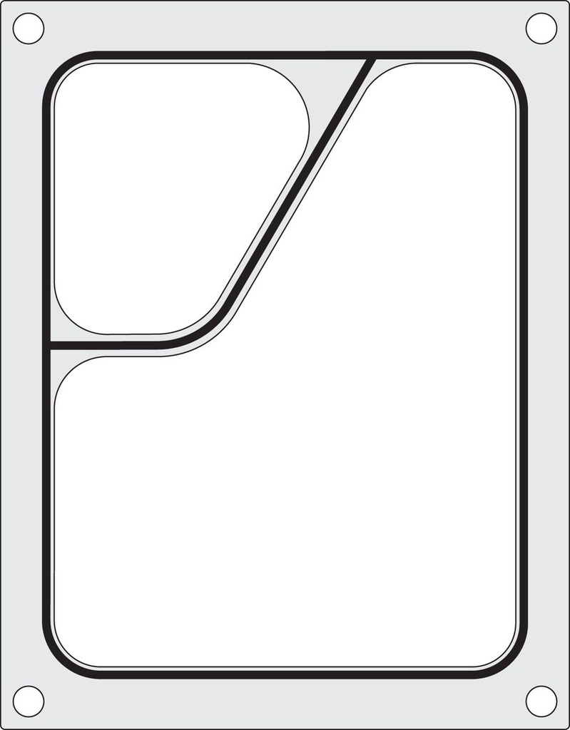 [BM-HENDI-805640] Padėklų sandarinimo matrica, HENDI, Dviejų sekcijų indas 227x178 mm