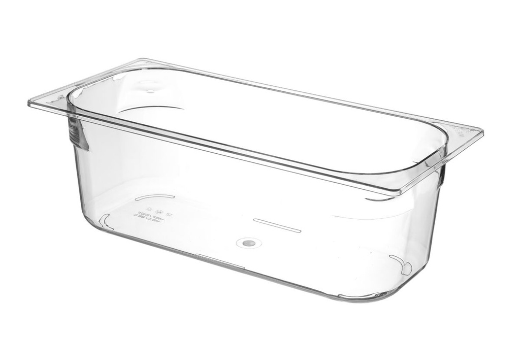 Polikarbonatinis ledų indas, HENDI, 5L, Skaidri, 360x165x(H)120mm