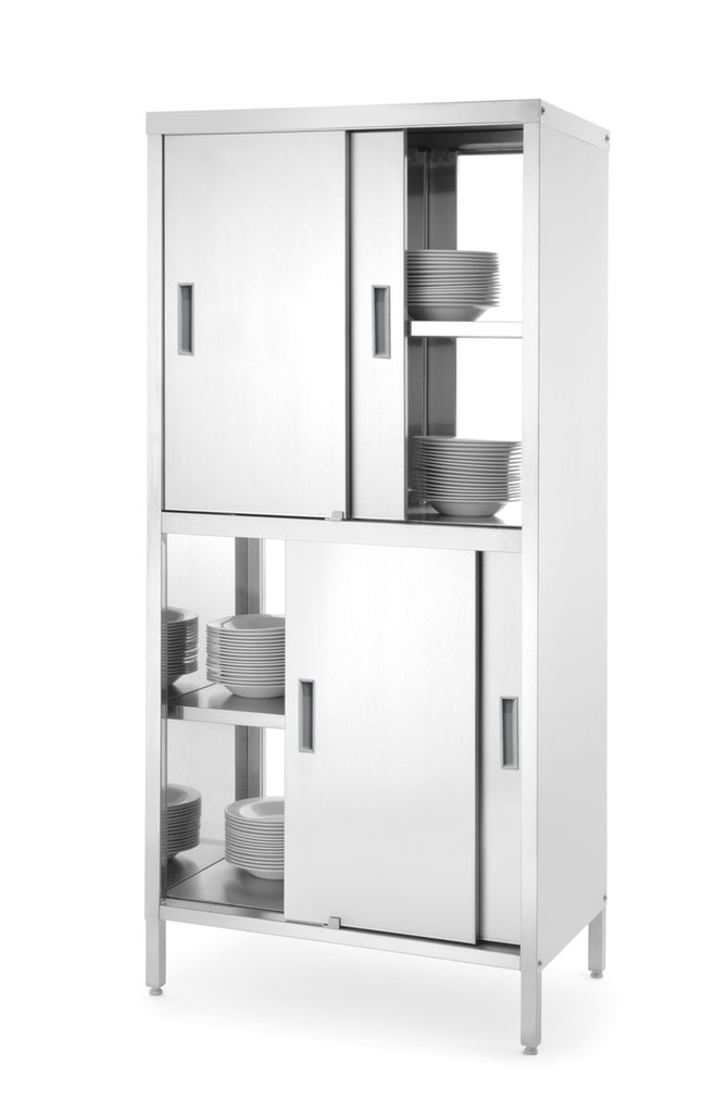 [BM-HENDI-811108] Pralaidi spinta su pertvara ir stumdomomis durimis – surenkama varžtais, HENDI, Kitchen Line, 1000x600x(H)1800mm