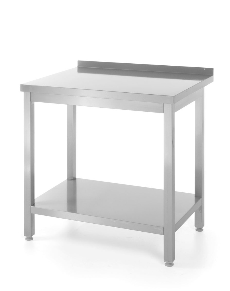 [BM-HENDI-811450] Prisieninis stalas su lentyna – varžtinis, gylis 600 mm, HENDI, Profi Line, 800x600x(H)850mm