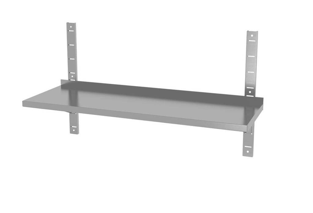 [BM-HENDI-811788] Sieninė lentyna reguliuojama, viengubas, su 2 laikikliais, HENDI, 1000x300x(H)600mm