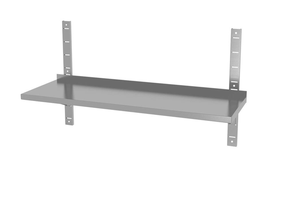 [BM-HENDI-811801] Sieninė lentyna reguliuojama, viengubas, su 2 laikikliais, HENDI, 1400x300x(H)600mm