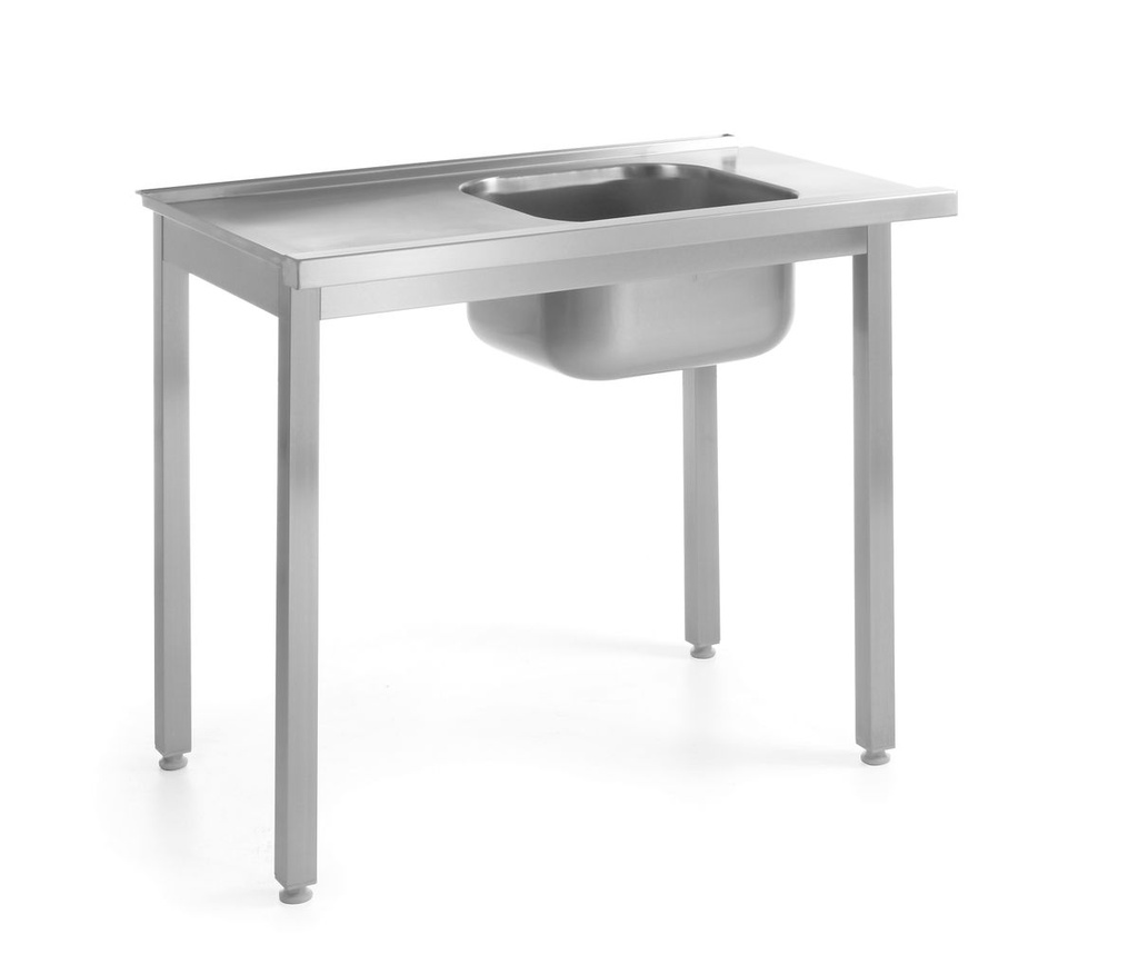[BM-HENDI-811917] Indaplovių pakrovimo stalas su plautuve – surenkamas varžtais, HENDI, Kitchen Line, Dešinė, 1000x600x(H)850mm