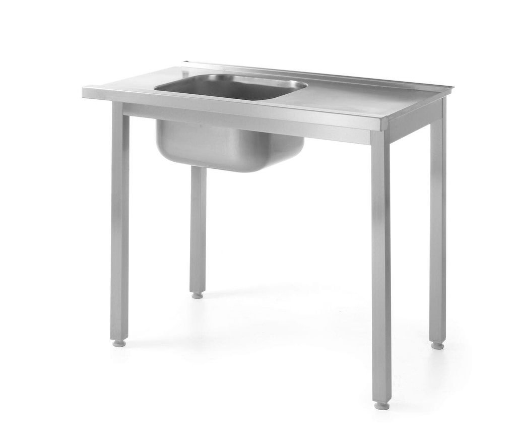 [BM-HENDI-811924] Indaplovių pakrovimo stalas su plautuve – surenkamas varžtais, HENDI, Kitchen Line, Kairė, 1000x600x(H)850mm