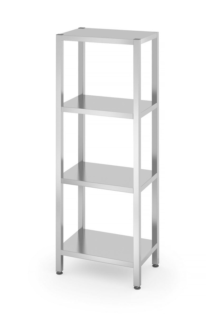 [BM-HENDI-812501] Sandėliavimo stelažas su 4 ištisinėmis lentynomis – varžtinis, HENDI, Kitchen Line, 600x400x(H)1800mm