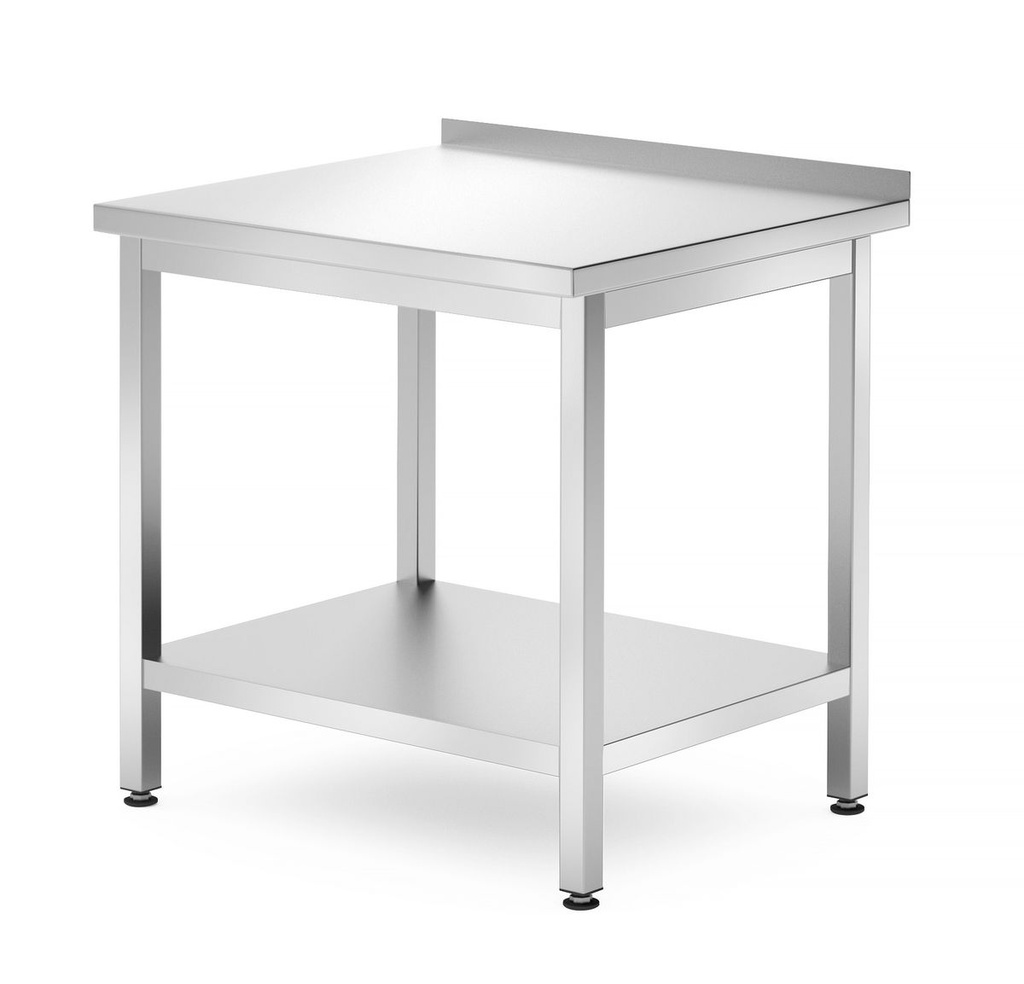[BM-HENDI-812716] Prisieninis stalas su lentyna – varžtinis, gylis 700 mm, HENDI, Profi Line, 800x700x(H)850mm