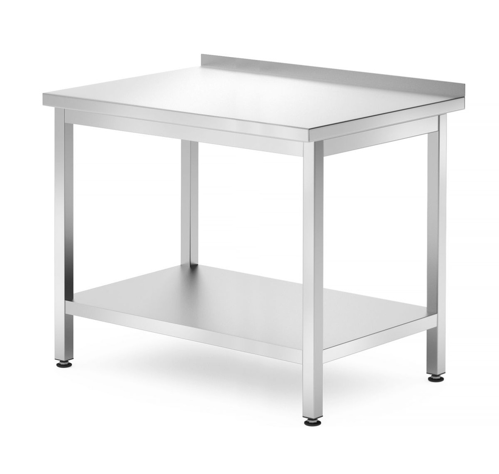 [BM-HENDI-812723] Prisieninis stalas su lentyna – varžtinis, gylis 700 mm, HENDI, Profi Line, 1000x700x(H)850mm
