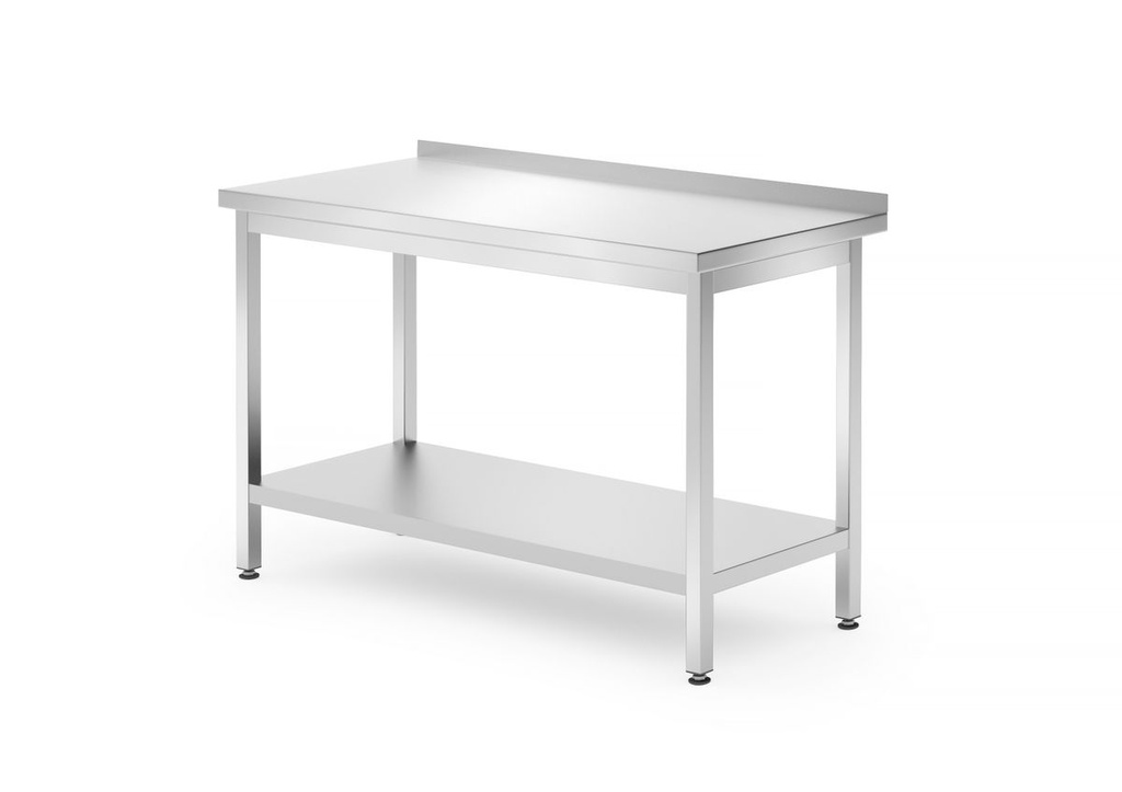 [BM-HENDI-812730] Prisieninis stalas su lentyna – varžtinis, gylis 700 mm, HENDI, Profi Line, 1200x700x(H)850mm