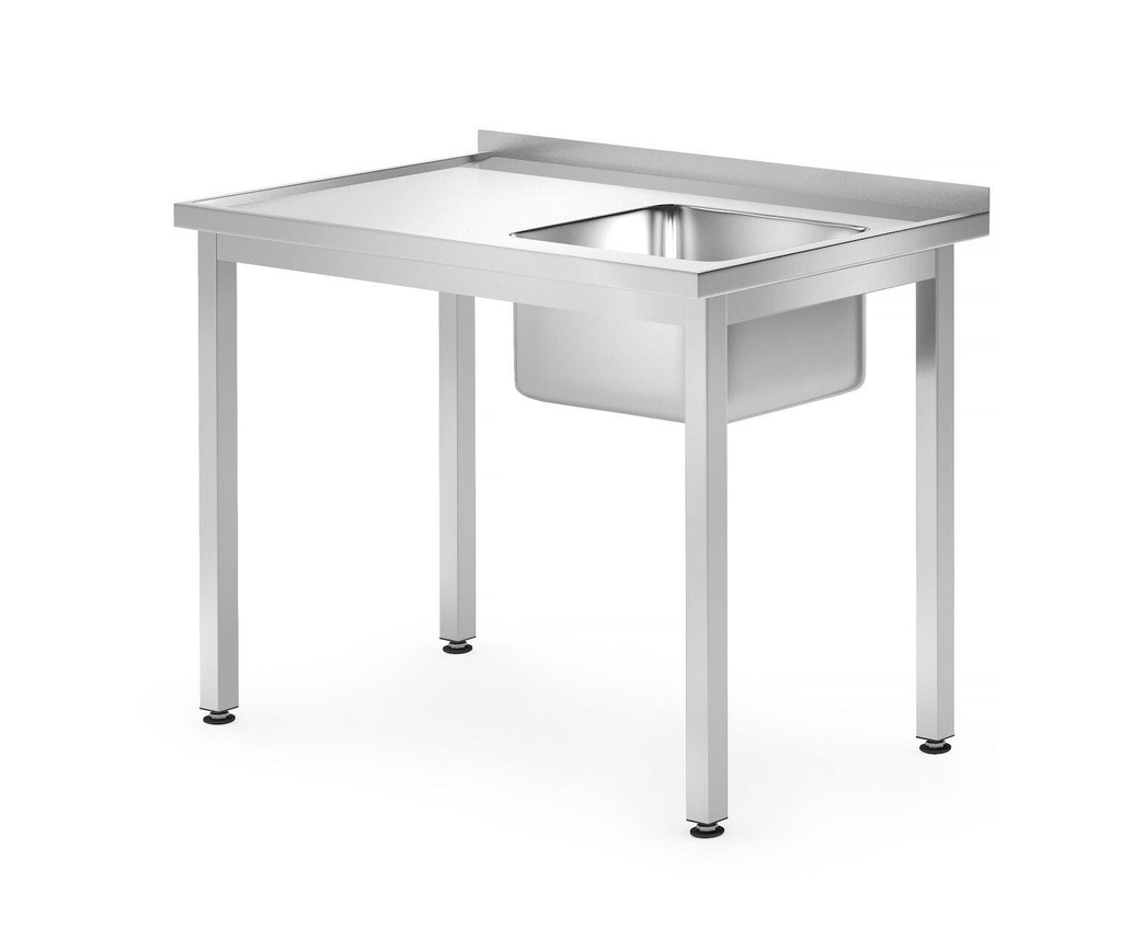 [BM-HENDI-812884] Stalas su plautuve – varžtinis, gylis 700 mm, HENDI, Profi Line, 1000x700x(H)850mm