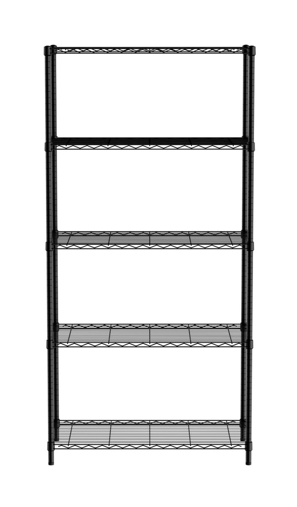 [BM-HENDI-812990] Sandėliavimo stelažas su 5 lentynomis, HENDI, Juoda, 910x455x(H)1830mm