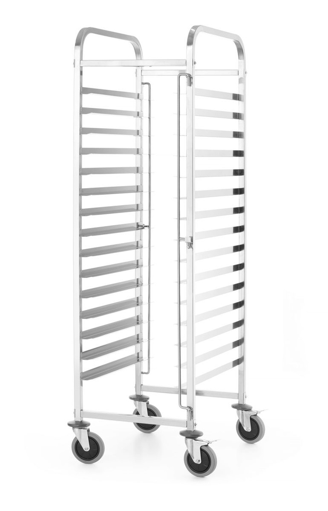 [BM-HENDI-813287] Stelažinis vežimėlis , HENDI, Kitchen Line, 15 padėklų bėgelių 600x400, Sidabrinė, 470x620x(H)1735mm