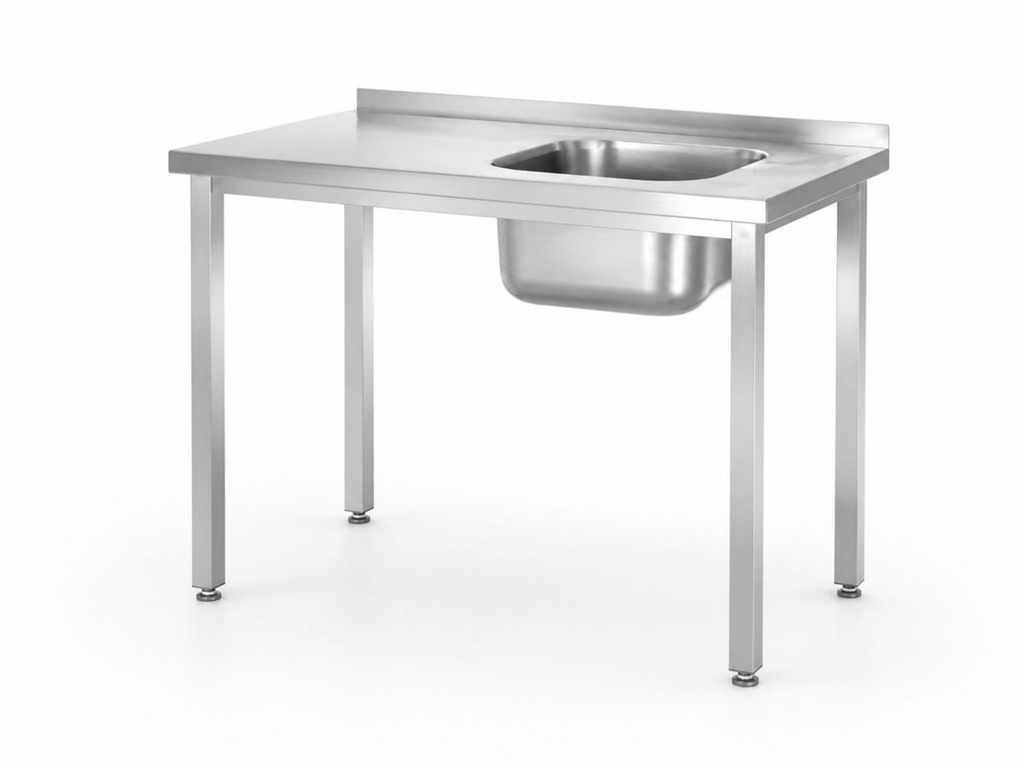 [BM-HENDI-816783] Stalas su plautuve, surinktas varžtais, HENDI, Kitchen Line, plautuvė dešinėje pusėje, 1000x600x(H)850mm