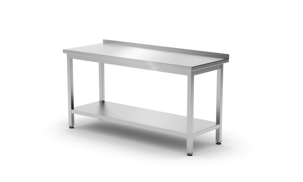 [BM-HENDI-817285] Prisieninis stalas su lentyna – varžtinis, gylis 600 mm, HENDI, Kitchen Line, 1200x600x(H)850mm