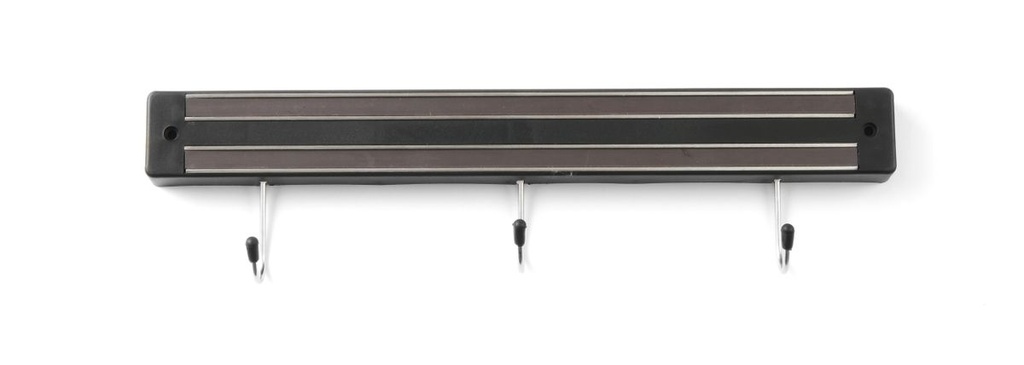 [BM-HENDI-820209] Peilių magnetas su kabliukais, HENDI, 3 kabliukai, Juoda, (L)340mm