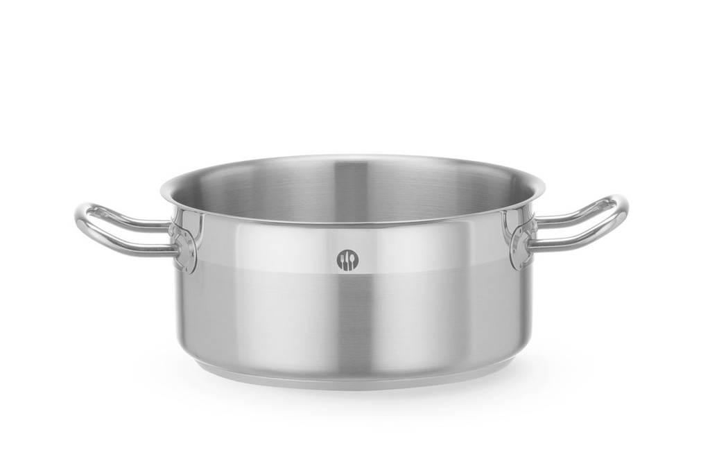 Troškinimo puodas žemas - be dangčio, HENDI, Profi Line, 2,8L, ⌀200x(H)90mm, Apvalus