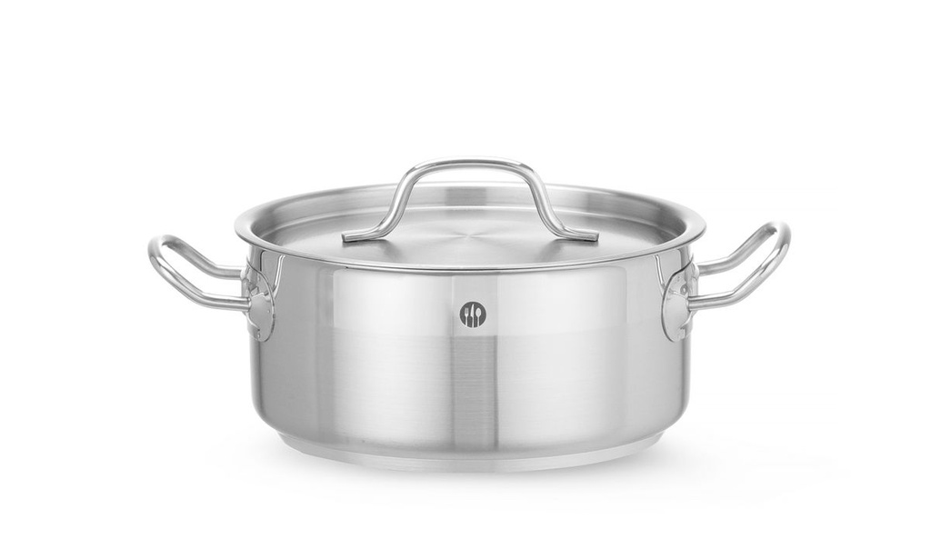 Troškinimo puodas žemas - su dangčiu, HENDI, Profi Line, 2,8L, ⌀200x(H)90mm