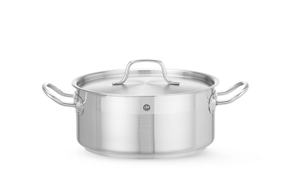Troškinimo puodas žemas - su dangčiu, HENDI, Profi Line, 4,8L, ⌀240x(H)105mm
