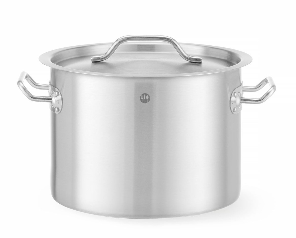 Troškinimo puodas vidutinis - su dangčiu, HENDI, Budget Line, 9L, Sidabrinė, ⌀250x(H)180mm
