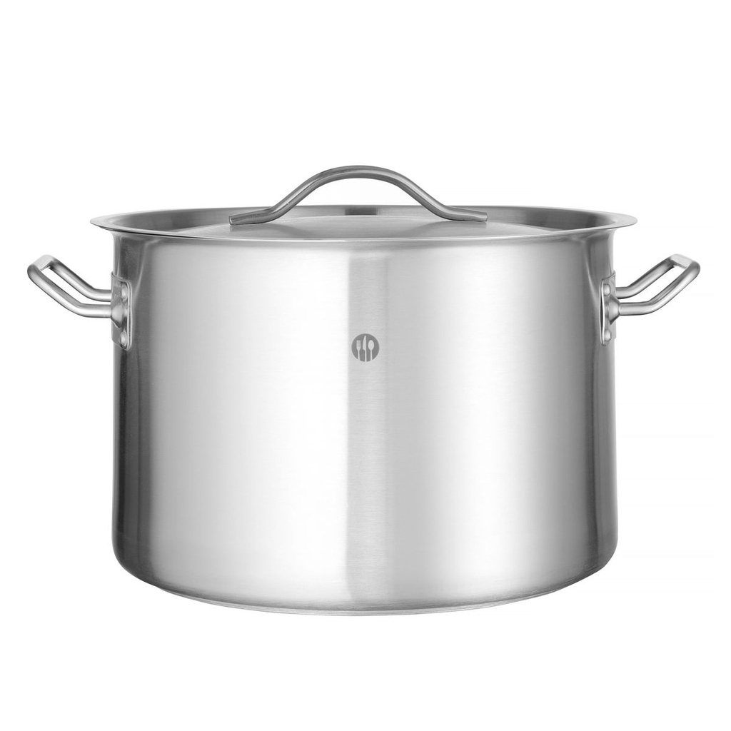 Troškinimo puodas vidutinis - su dangčiu, HENDI, Budget Line, 14L, ⌀300x(H)200mm