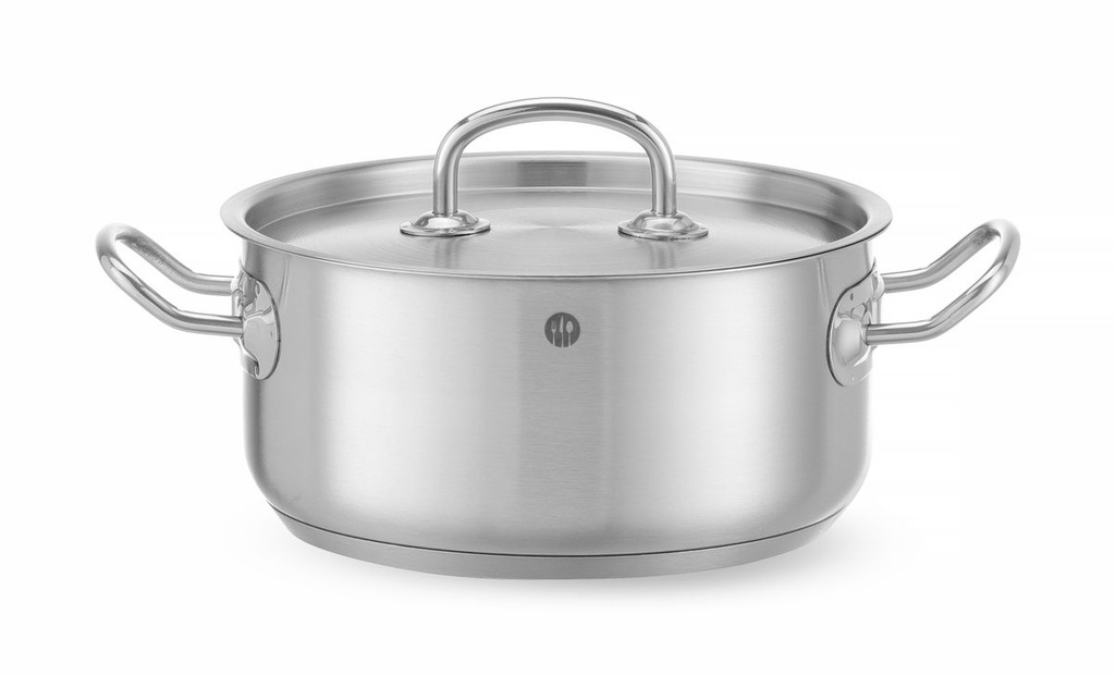 [BM-HENDI-836019] Troškinimo puodas žemas - su dangčiu, HENDI, Kitchen Line, 2,9L, ⌀200x(H)95mm