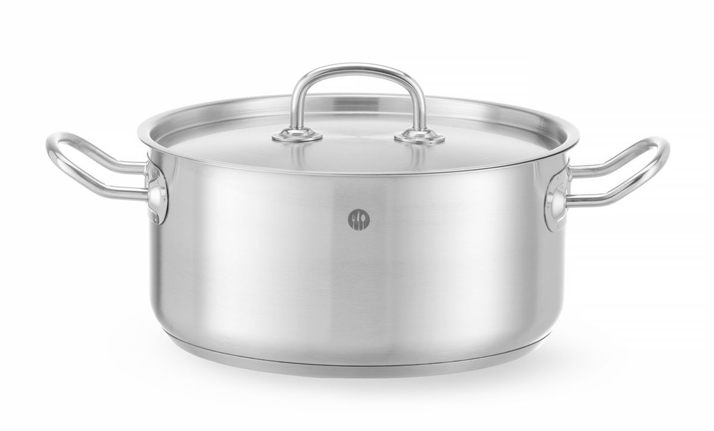 [BM-HENDI-836026] Troškinimo puodas žemas - su dangčiu, HENDI, Kitchen Line, 4,9L, ⌀240x(H)110mm