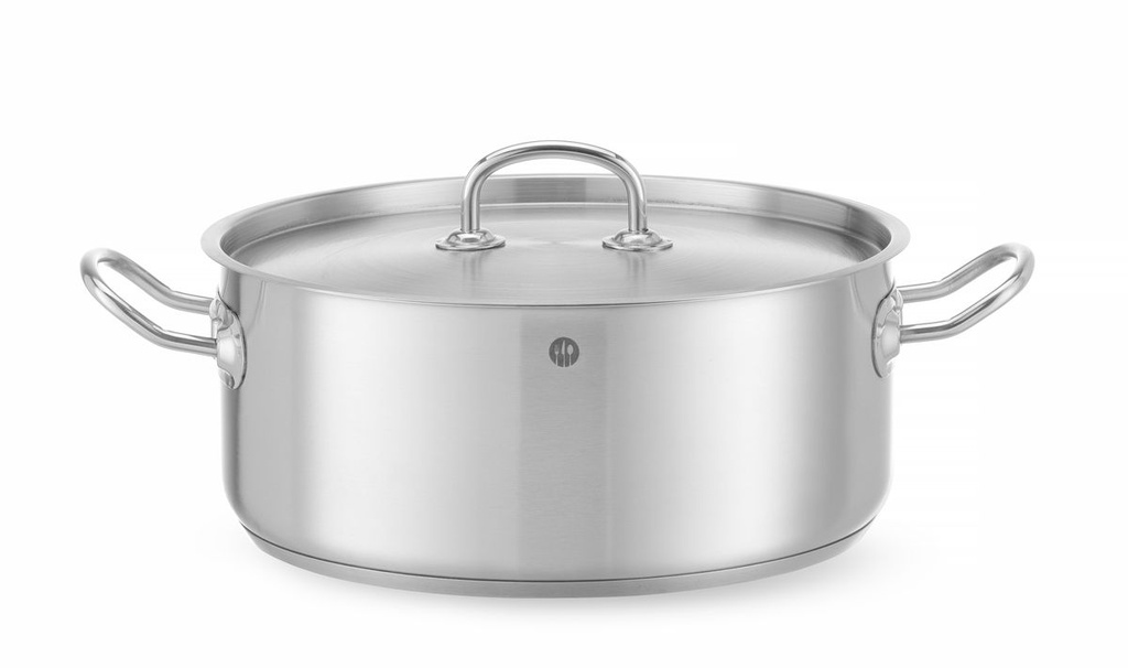 [BM-HENDI-836033] Troškinimo puodas žemas - su dangčiu, HENDI, Kitchen Line, 7,3L, ⌀280x(H)120mm