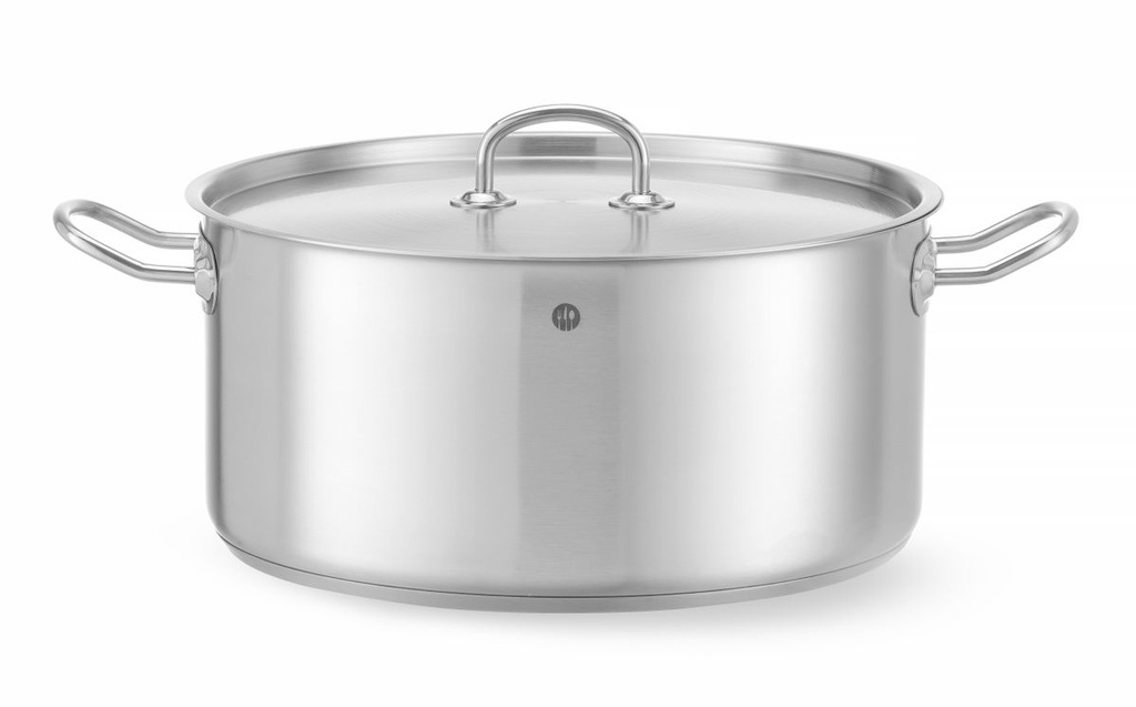 [BM-HENDI-836040] Troškinimo puodas žemas - su dangčiu, HENDI, Kitchen Line, 11,9L, ⌀320x(H)150mm