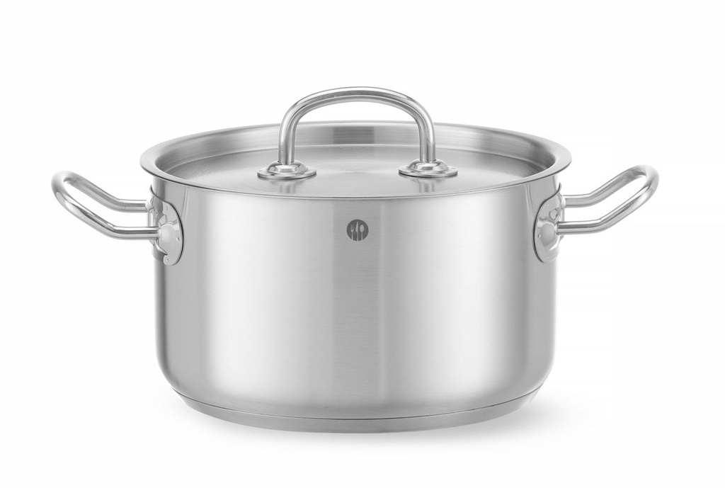 [BM-HENDI-836200] Troškinimo puodas vidutinis – su dangčiu, HENDI, Kitchen Line, 3,5L, ⌀200x(H)115mm