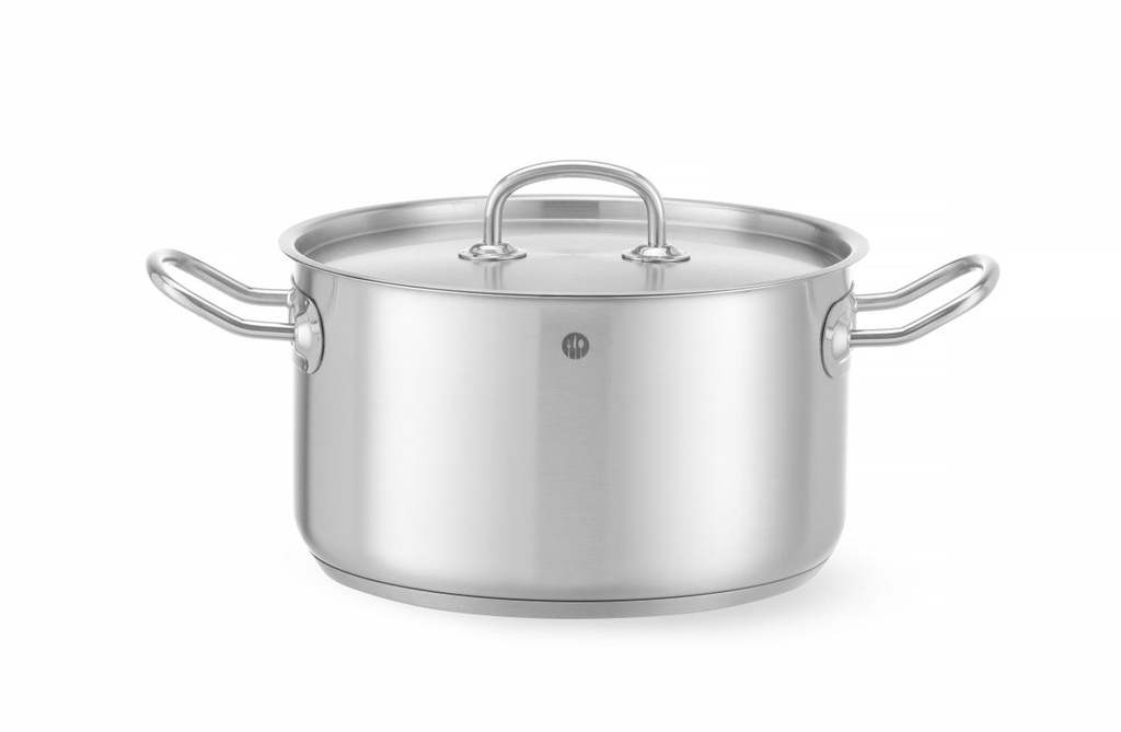 [BM-HENDI-836309] Troškinimo puodas vidutinis – su dangčiu, HENDI, Kitchen Line, 6L, ⌀240x(H)135mm