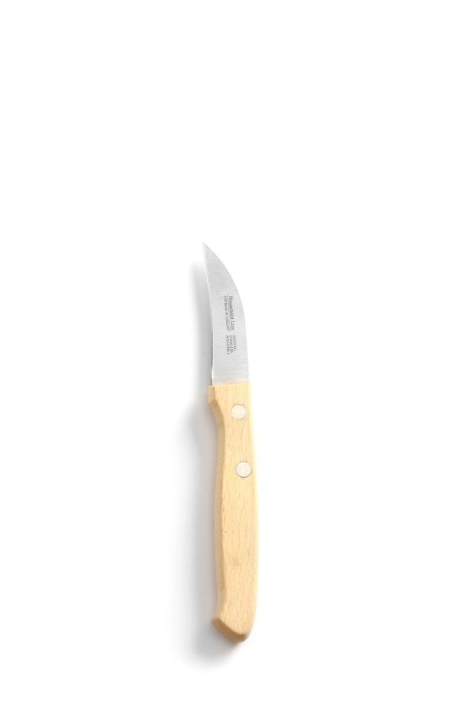 Daržovių peilis su medine rankena, HENDI, Lenktas modelis, Mediena, (L)165mm