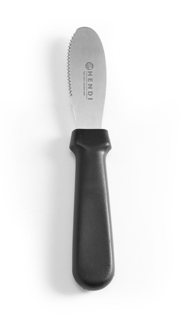 [BM-HENDI-855768] Mentelė tepimui - dantyta, HENDI, Juoda, (L)210mm