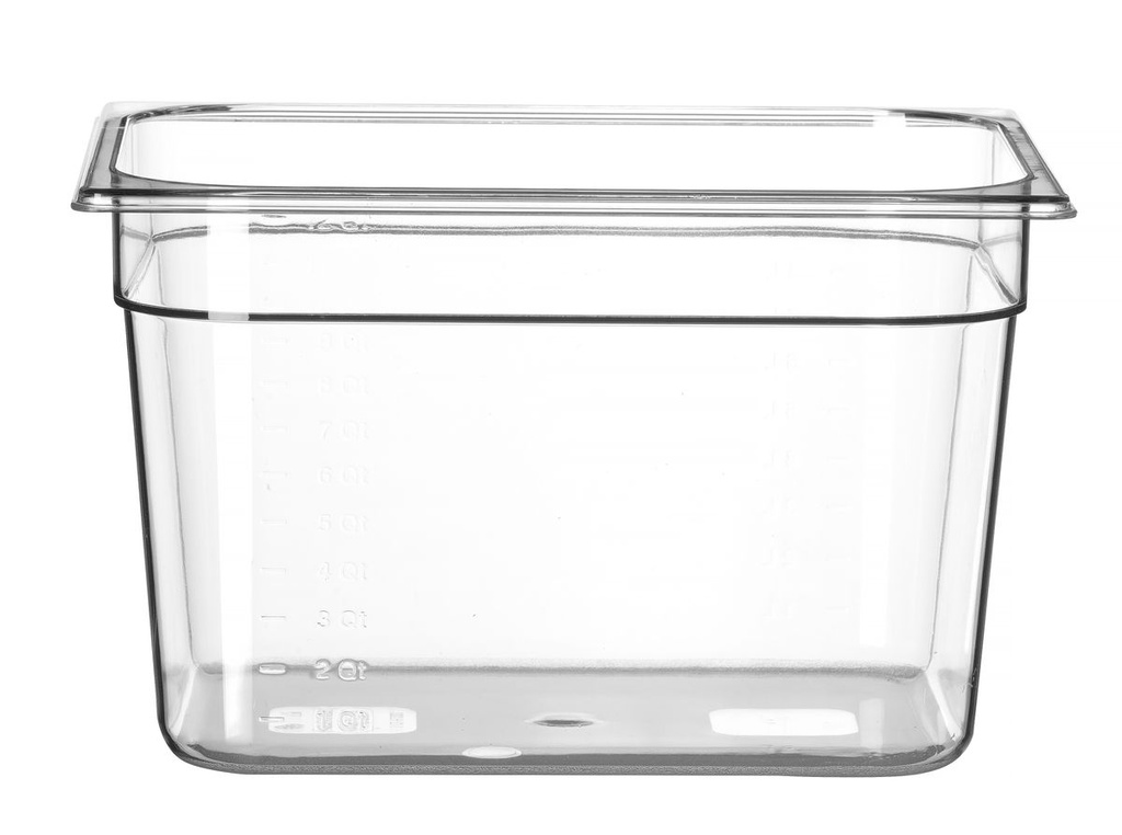 Indas GN 1/2 polikarbonatinis, HENDI, Profi Line, GN 1/2, 12,5L, Skaidri, 325x265x(H)200mm