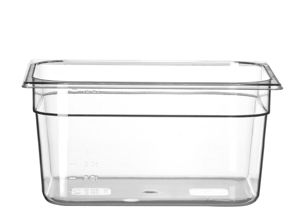 Indas GN 1/2 polikarbonatinis, HENDI, Profi Line, GN 1/2, 9,5L, Skaidri, 325x265x(H)150mm