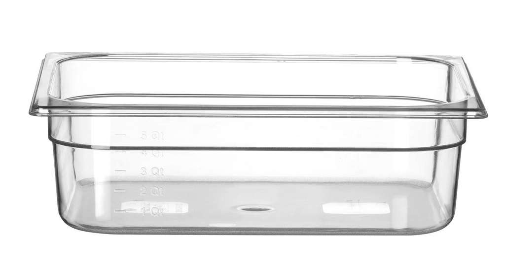 Indas GN 1/2 polikarbonatinis, HENDI, Profi Line, GN 1/2, 6,5L, Skaidri, 325x265x(H)100mm