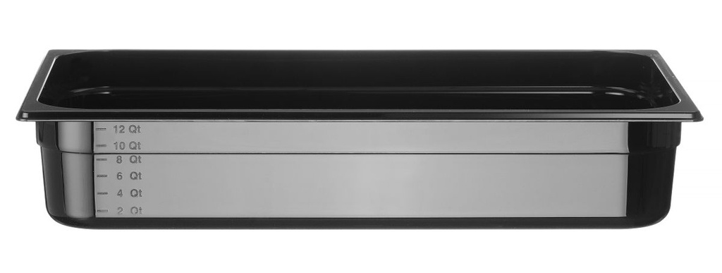 Indas GN 1/1 polikarbonatinis juodas, HENDI, Profi Line, GN 1/1, 14L, Juoda, 530x325x(H)100mm