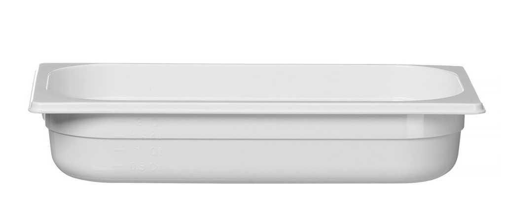 Indas GN 1/3 polikarbonatinis baltas, HENDI, GN 1/3, 2,5L, Balta, 325x176x(H)65mm