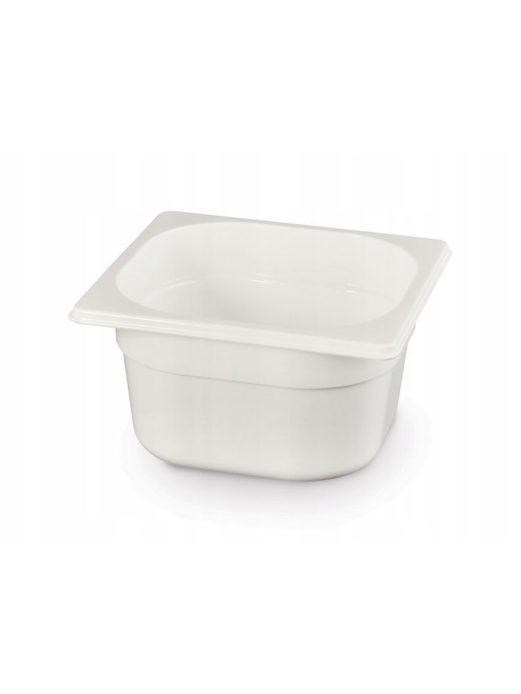 Indas GN 1/6 polikarbonatinis baltas, HENDI, GN 1/6, 1L, Balta, 176x162x(H)65mm