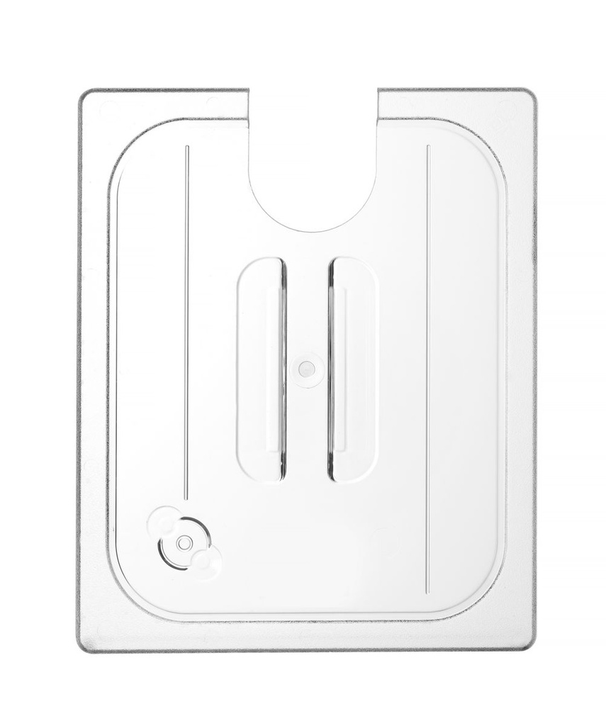 [BM-HENDI-864210] Dangtis GN indams su išpjova sous vide lazdelei, HENDI, GN 1/2, Skaidri, 265x325mm