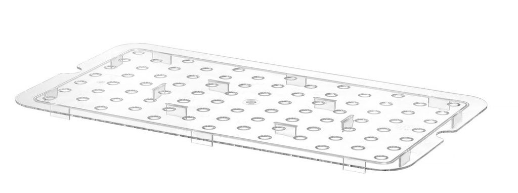 Perforuotas nuvarvėjimo įdėklas GN indams polikarbonatinis, HENDI, Profi Line, GN 1/1, Skaidri, 467x263mm
